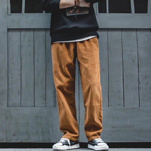 NENOKEN | Vintage effen corduroy broek