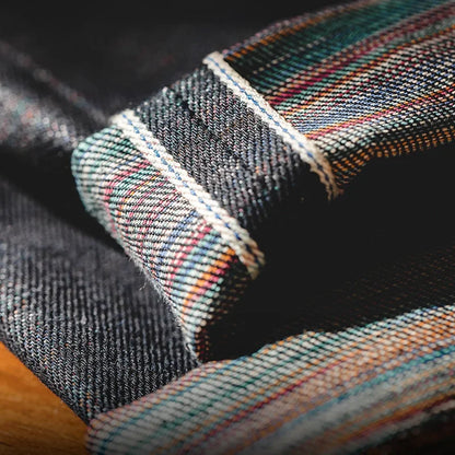 NENOKEN | Vintage Selvedge Raw Denim Jeans - 13,5 oz herenjeans van zwaar katoenen denim, rechte pasvorm, met rits en zakken