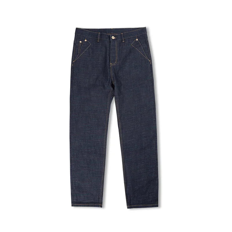 NENOKEN | Vintage Selvedge Raw Denim Jeans - 13,5 oz herenjeans van zwaar katoenen denim, rechte pasvorm, met rits en zakken